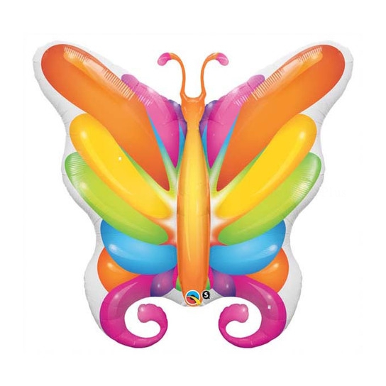 papillon fun 34 cm non gonflé (air sur tige)