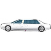 Limousine ballon mylar 28*107 cm vendu non gonflé