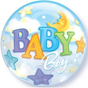bubble baby boy lune et étoile 56 cm de diamètre