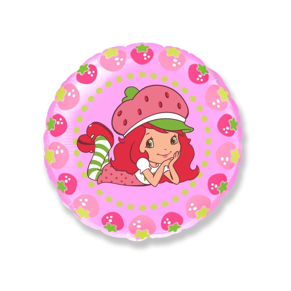 charlotte aux fraises mylar rond 45 cm non gonflé