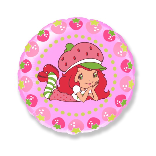 charlotte aux fraises mylar rond 45 cm non gonflé