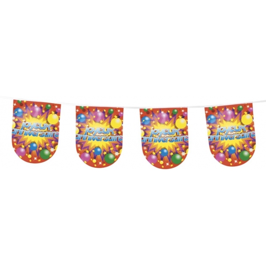guirlande pavillons plastique joyeux anniversaires 6m guirlande pavillons plastique joyeux anniversaires 6m