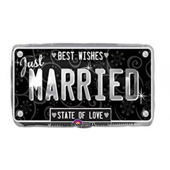 just married plaque ballon mylar