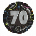 70 anniversaire time to party holographique ballon mylar