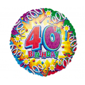40 Birthday explosion Ballon métal 45 cm