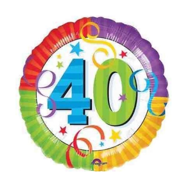 40 em anniversaire cotillons Ballon métal 45 cm