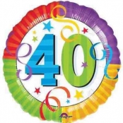 40 em anniversaire cotillons Ballon métal 45 cm