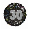 30 anniversaire time to party holographique ballon mylar