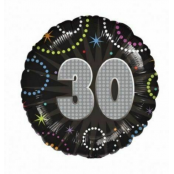 30 anniversaire time to party holographique ballon mylar