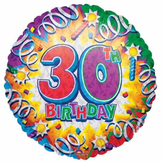 30 Birthday explosion ballon foil 45cm