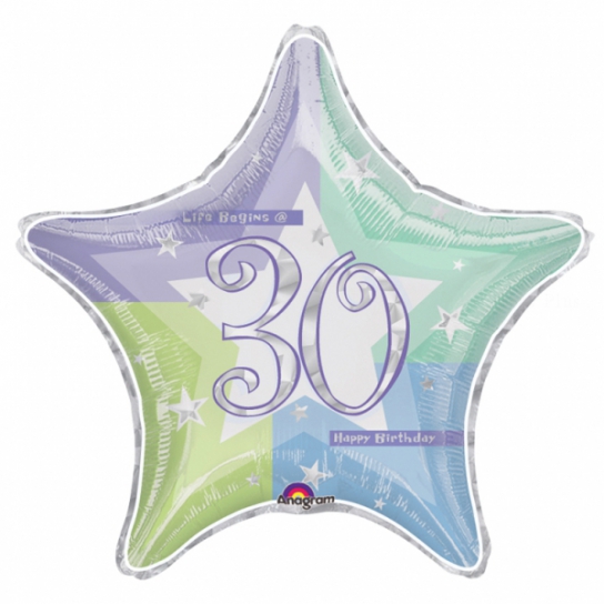 30 anniversaire holographique ballon mylar 50cm