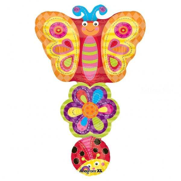 Papillons ballon mylar 86*56cm