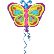 Papillons ballon mylar 45cm à plat