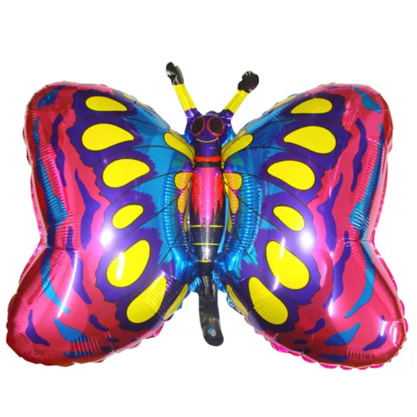 papillon ballon mylar 75*75 cmpapillonrose Papillons mylar