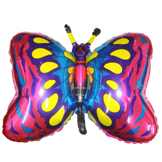 papillon ballon mylar 75*75 cmpapillonrose Papillons mylar
