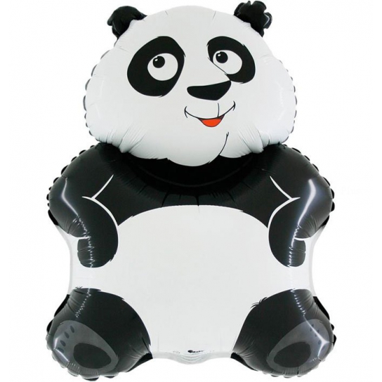 ballon panda mylar 70 cm environ à plat