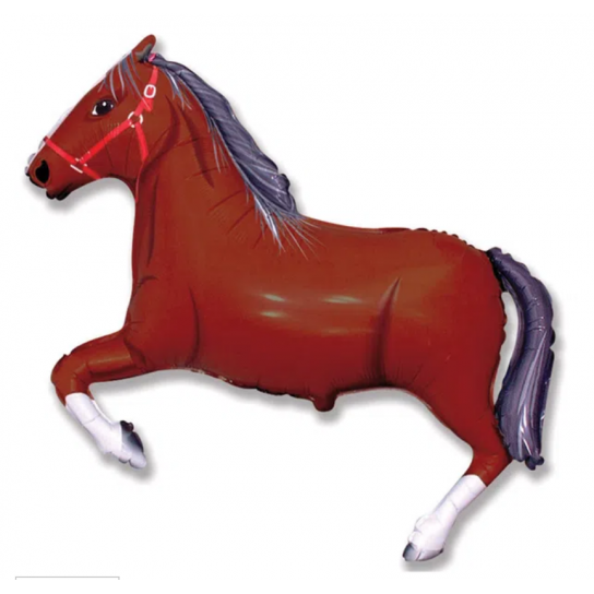 cheval marron mylar 70 cm