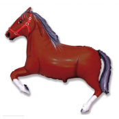 cheval marron mylar 70 cm