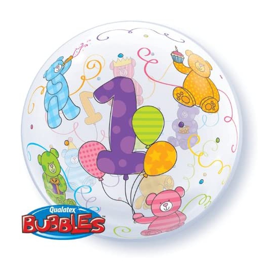 bubble ballon 1 Teddy 56cm