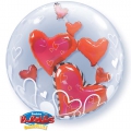 bubble ballon coeurs 3d 60.96cm