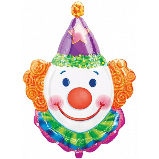 Tête de clown ballon mylar 63*83cm