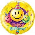 Smile Happy Birthday qualatex 45 cm à plat