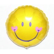 smyle jaune Ballon métal 45 cm