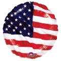 drapeau américain rond mylar 45 cm