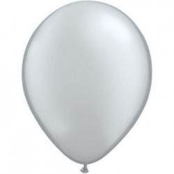 qualatex 28 cm argent poche de 25