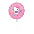 3 Hello Kitty 23 cm mylar air sur tige18783 AMSCAN mini ballons alu (gonflage exclusivement à l'air)