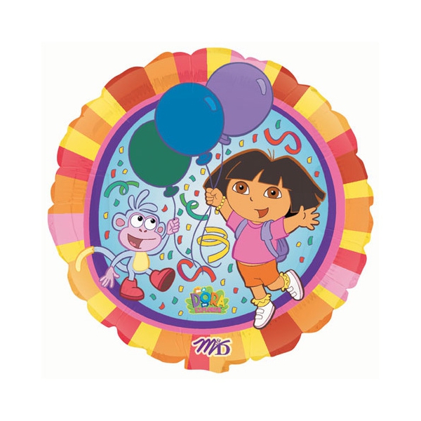 Dora et Babouche ballon mylar rond 45 cm