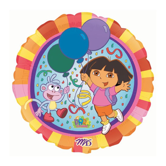 Dora et Babouche ballon mylar rond 45 cm