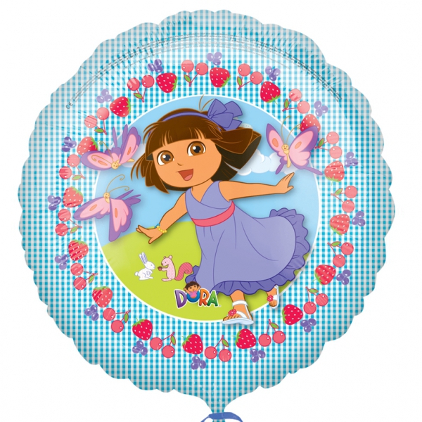 Dora ballon mylar rond 45 cm