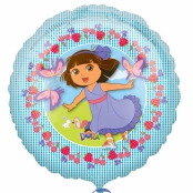 Dora ballon mylar rond 45 cm