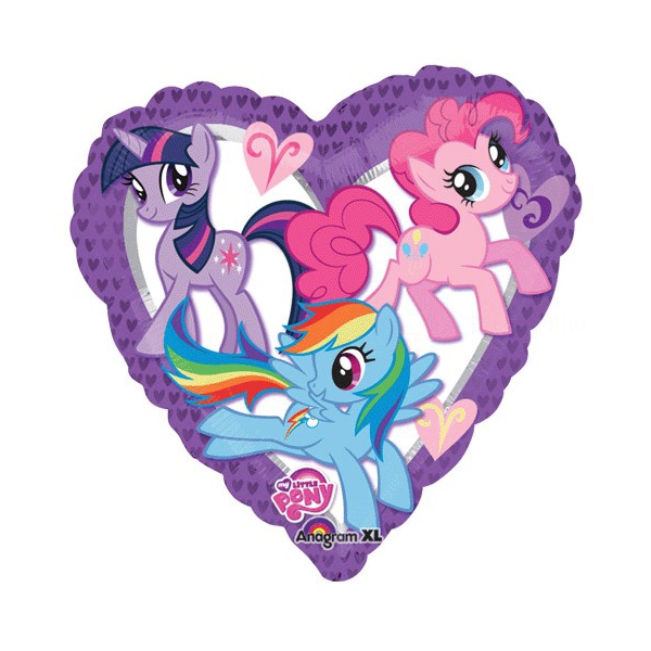 Petit Poney ballon coeur 81 cm