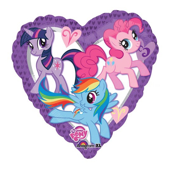 Petit Poney ballon coeur 81 cm