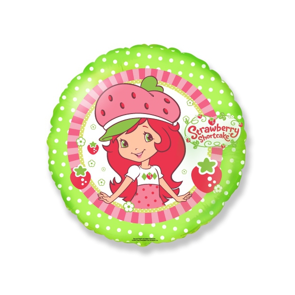 charlotte aux fraises mylar rond 45 cm non gonflé