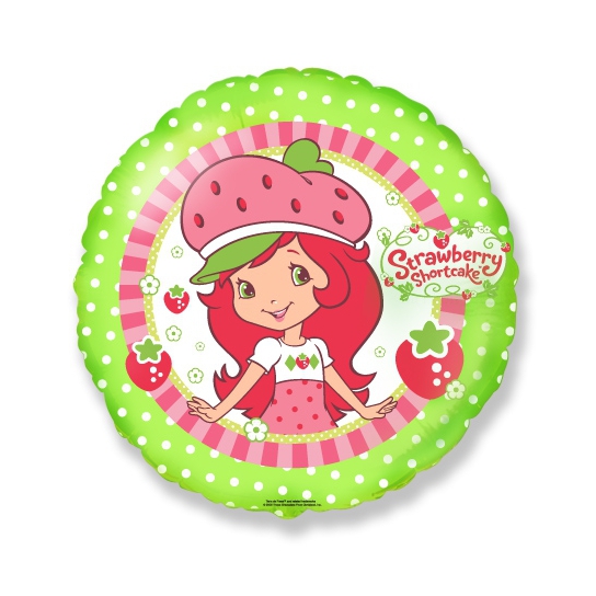 charlotte aux fraises mylar rond 45 cm non gonflé