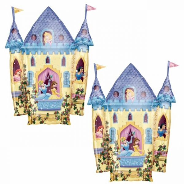 chateau princesses ballon métal forme 66*89 cm