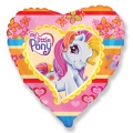 Petit poney ballon métal coeur