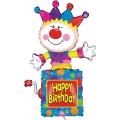° clown boite musical happy birthday 105 cm