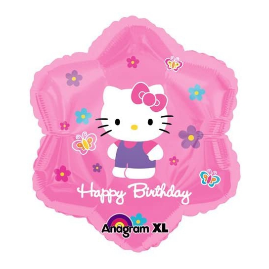 ° Hello Kitty ballon Happy Birthday 45 cm