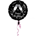 ° Happy birthday toast ballon métal 45 cm