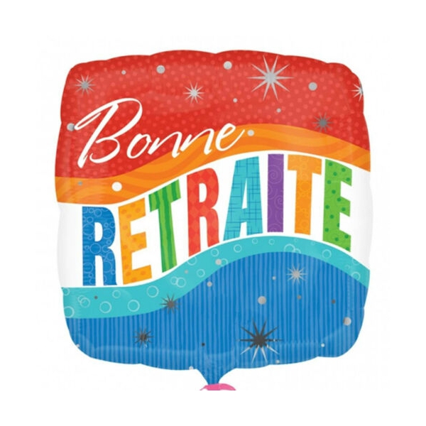 ° Bonne retraite ballon métal 45 cm