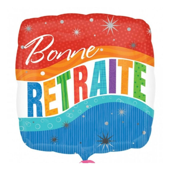 ° Bonne retraite ballon métal 45 cm