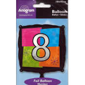 Chiffre 8 ballon mylar 45 cm