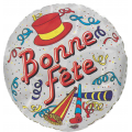 Bonne Fête Ballon métal 45 cm