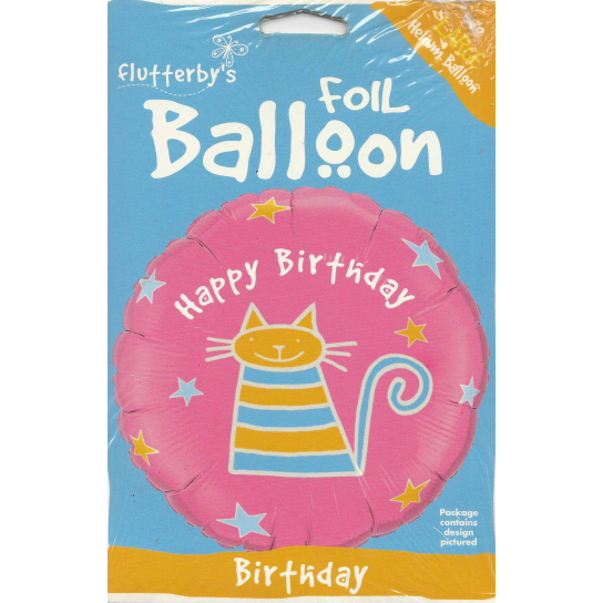 Ballon métallique “Happy Birthday” - Fleurs - 45 cm