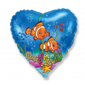 coeur poissons clown diamètre 45 cm