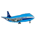 Avion bleu forme 81cm X 64cm